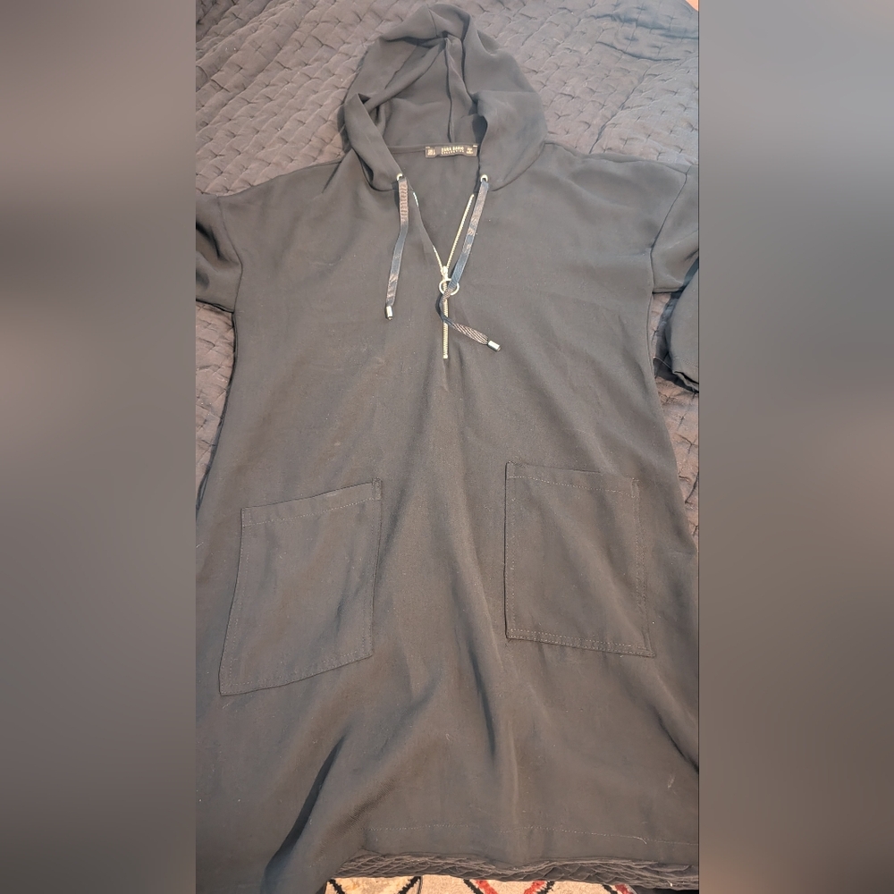 Black Tunic with Front Pockets